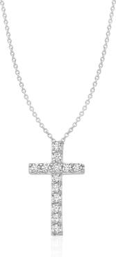 Crislu Cubic Zirconia Cross Pendant Necklace