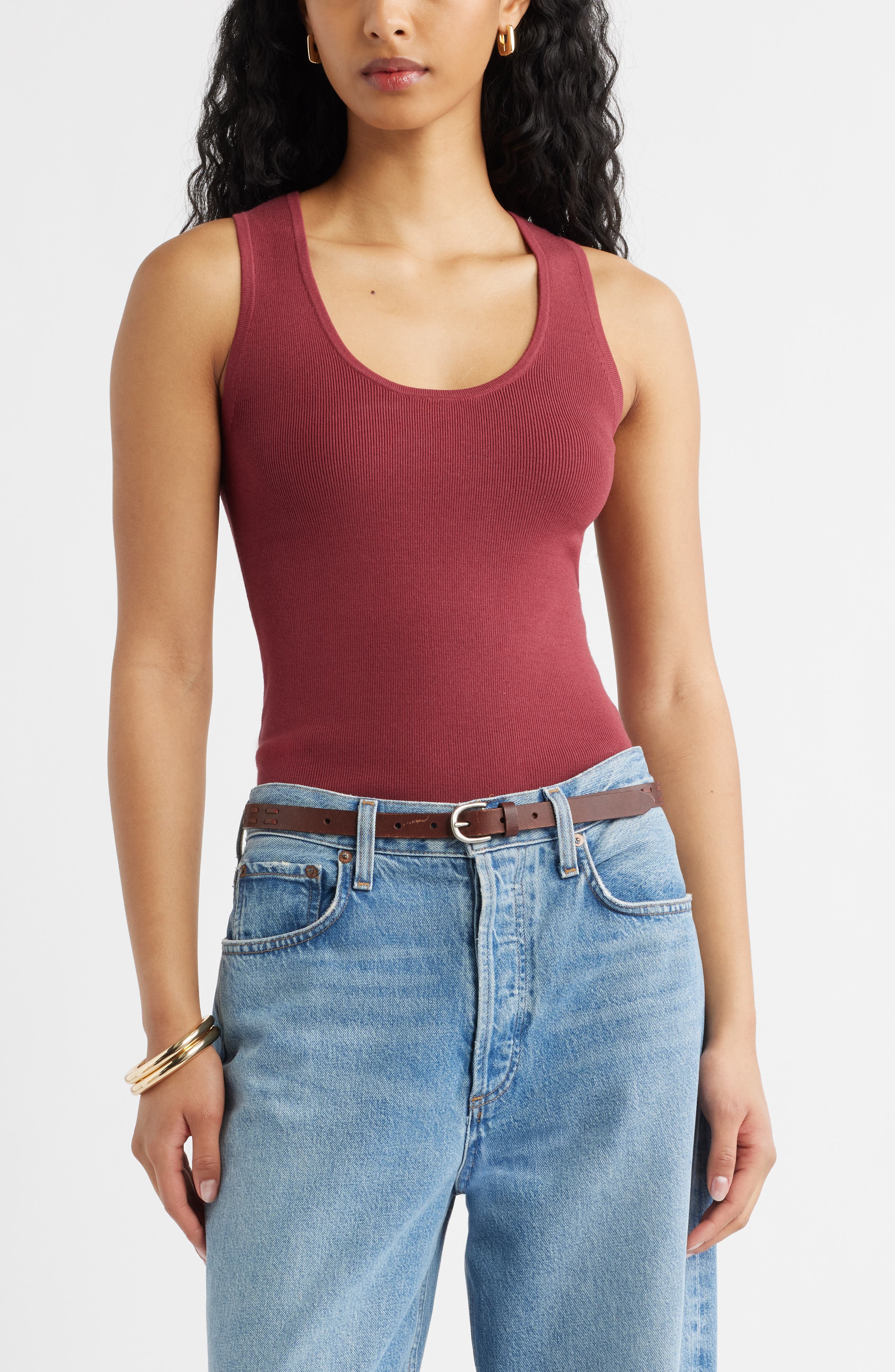 Scoop Neck Sweater Tank - image 3