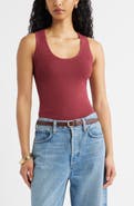 Open Edit Scoop Neck Sweater Tank