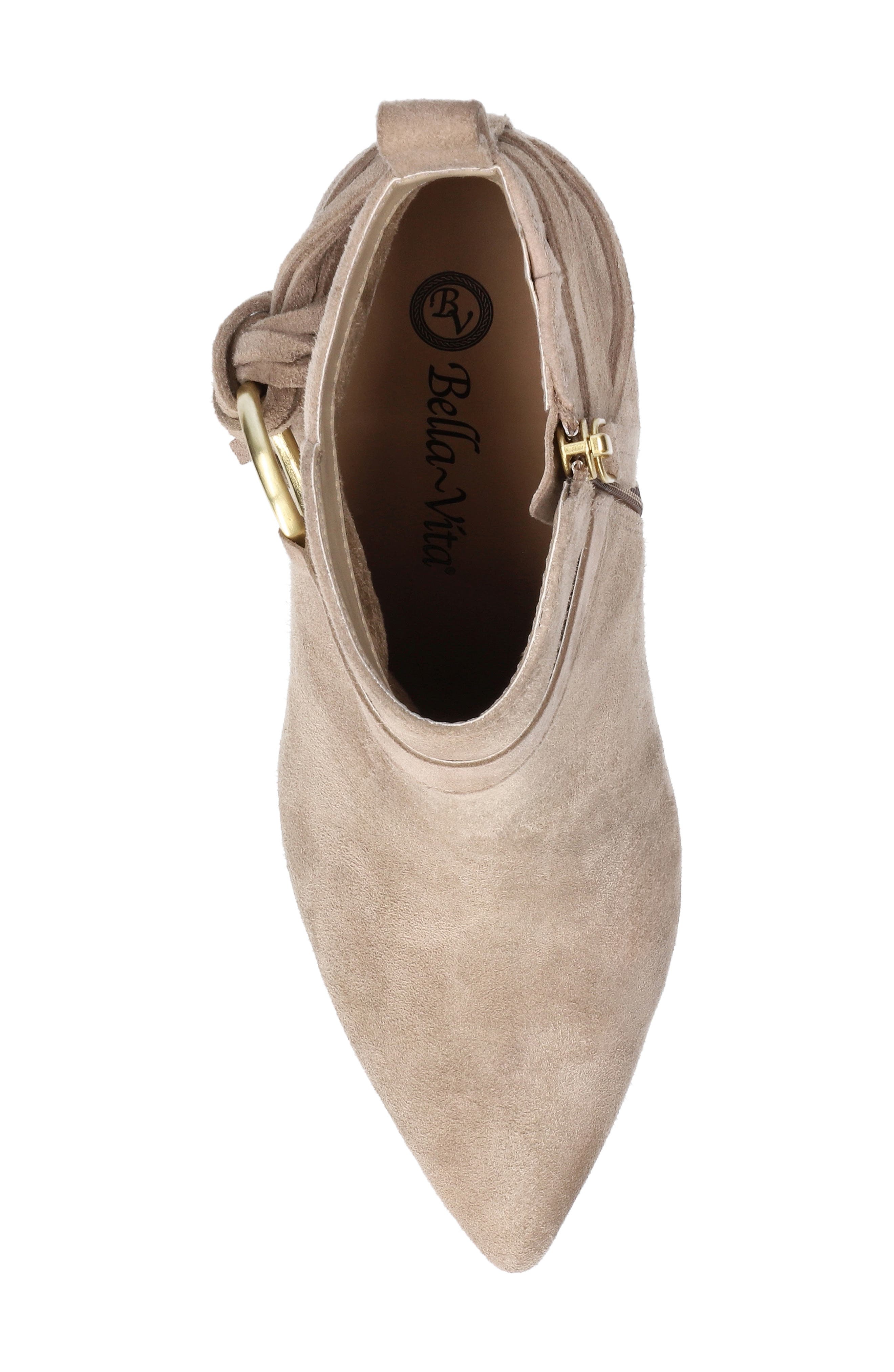 Flair Harness Bootie, Alternate, color, ALMOND SUEDE LEATHER