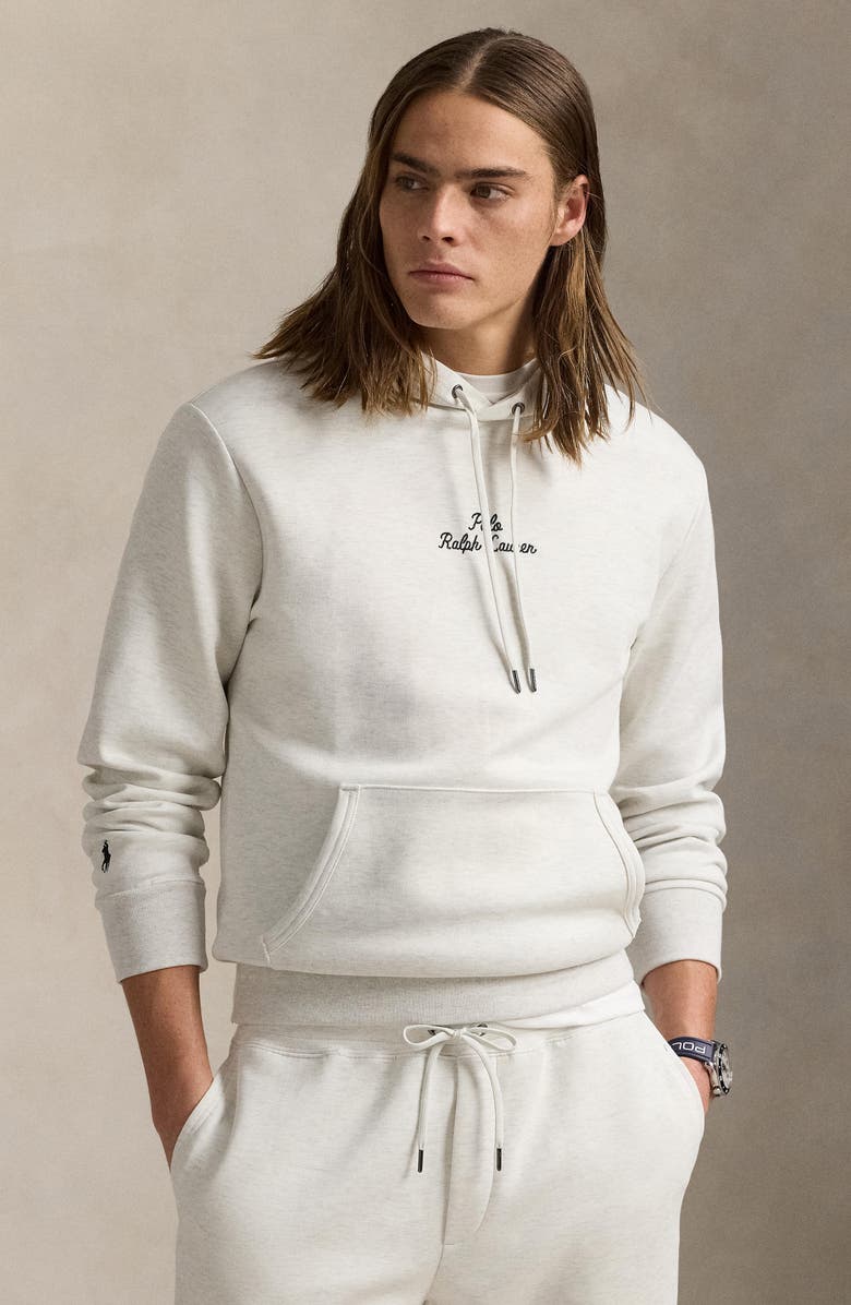 Polo Ralph Lauren Logo Double Knit Hoodie, Alternate, color, 