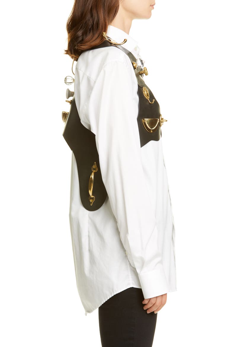 Embellished Rubber Harness, Alternate, color, BLACK