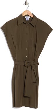 DKNY Tie Waist Shirtdress