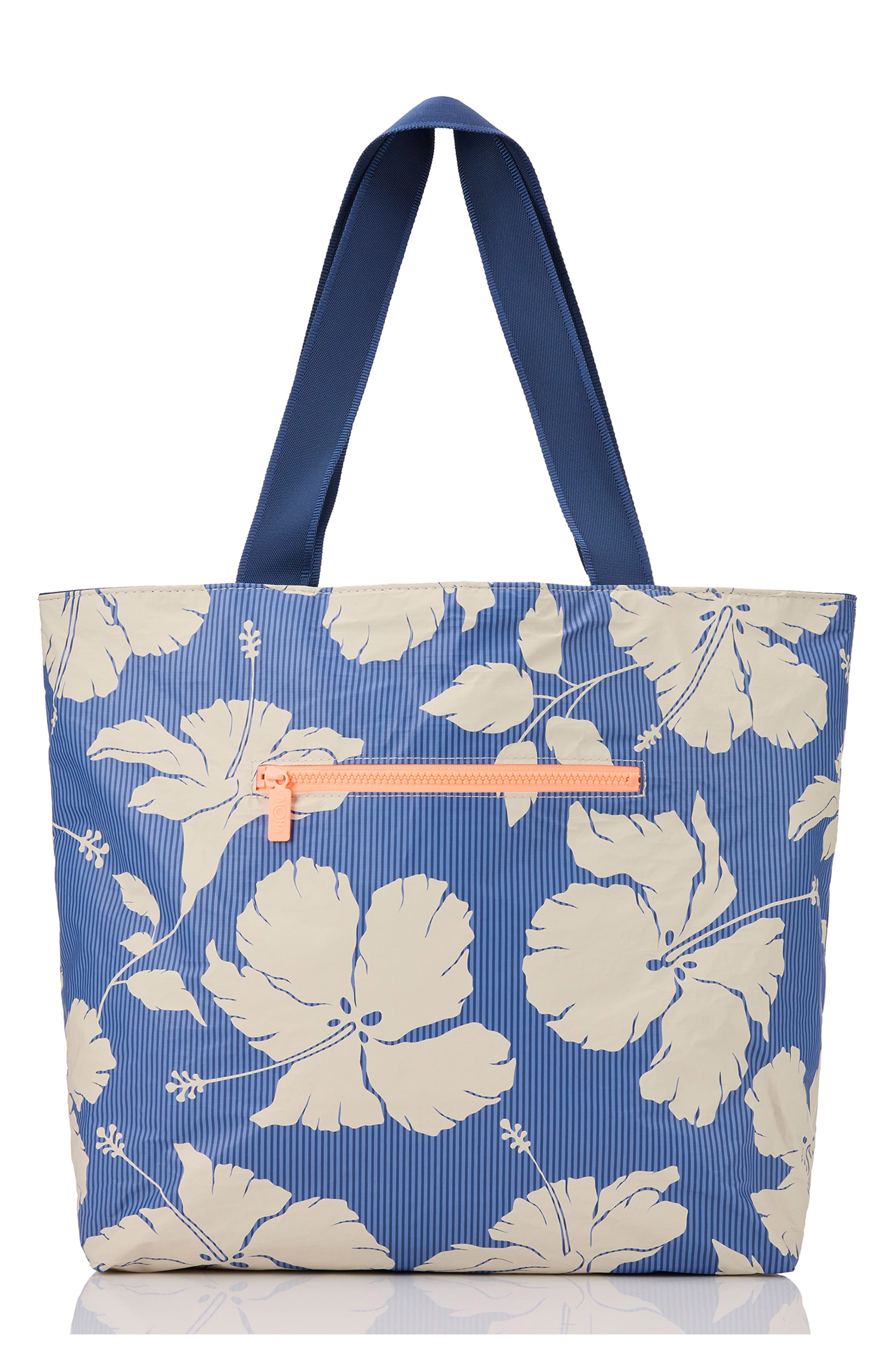 Aloha Collection Day Tripper Salina Tiny Stripe Water Resistant Tyvek<sup>®</sup> Tote, Alternate, color, Navy