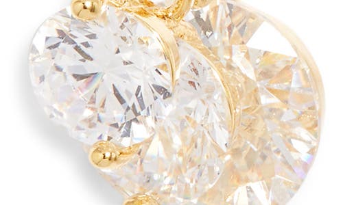 Nordstrom Cascading Cubic Zirconia Huggie Hoop Earrings In Gold