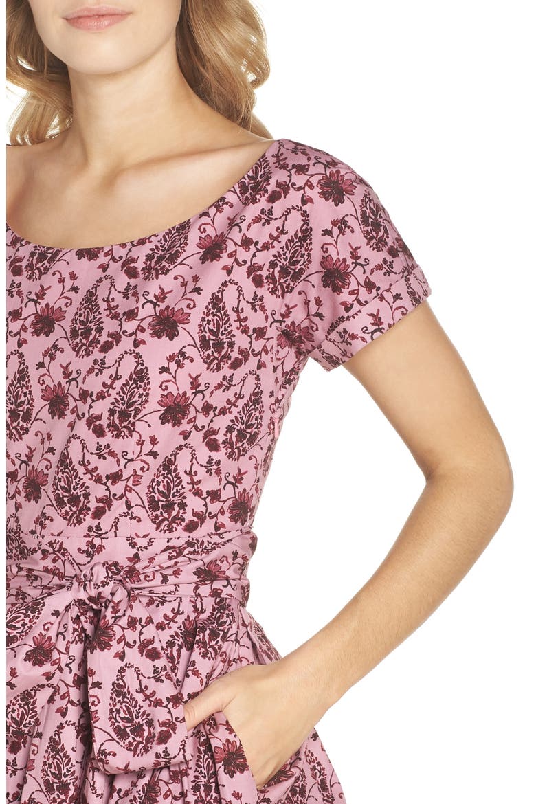 Hallie Fit & Flare Dress (Nordstrom Exclusive), Alternate, color, ROSE/ LIGHT BURGUNDY