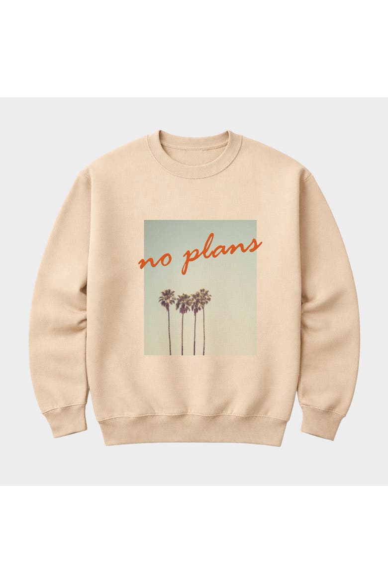 No Plans Puff Sweatshirt, Alternate, color, Dust