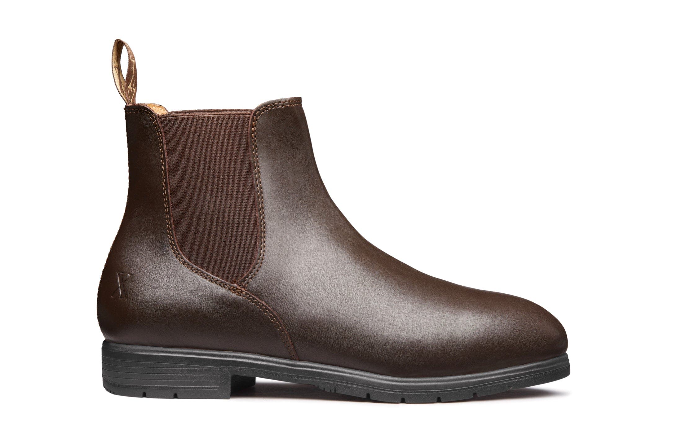 Xena Workwear Valence Steel Toe Pull On Safety Boot, Main, color, Chestnut Brown