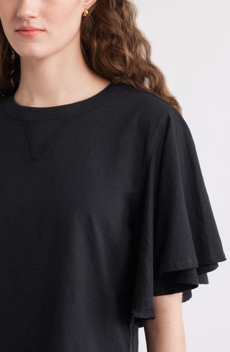 Treasure & Bond Flutter Sleeve Cotton T-Shirt, Alternate, color, 