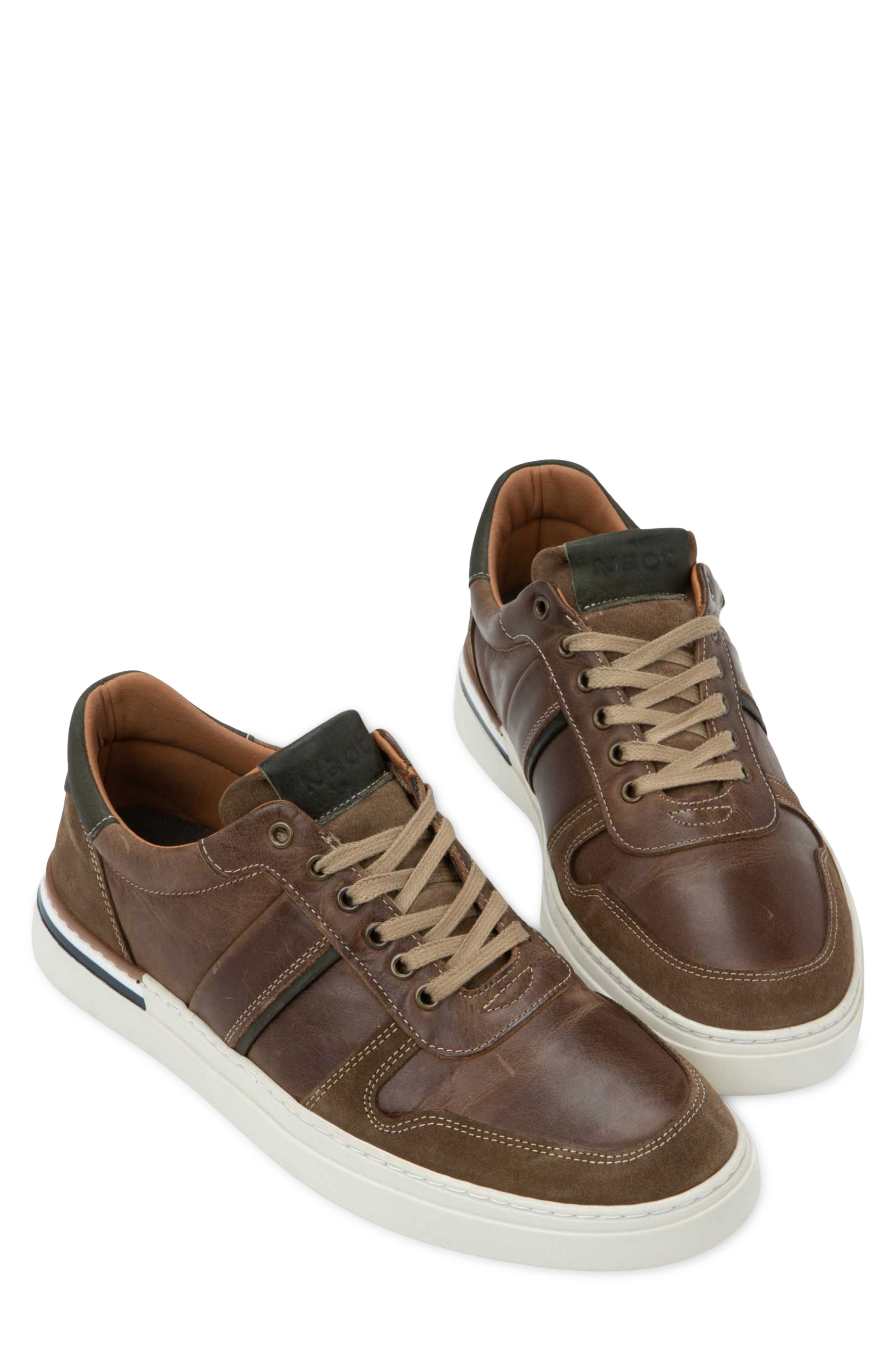 Swift Sneaker, Alternate, color, GREEN BROWN LEATHER COMBO