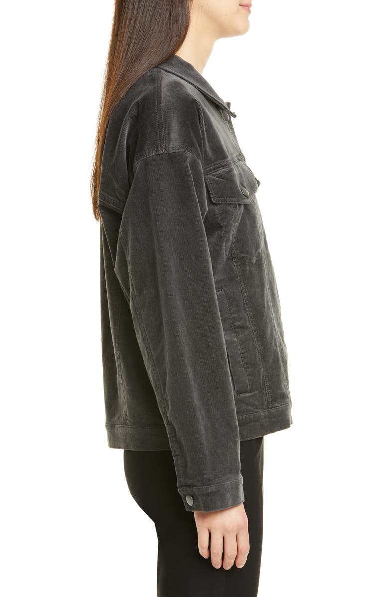Eileen Fisher Cotton Blend Corduroy Trucker Jacket, Alternate, color,