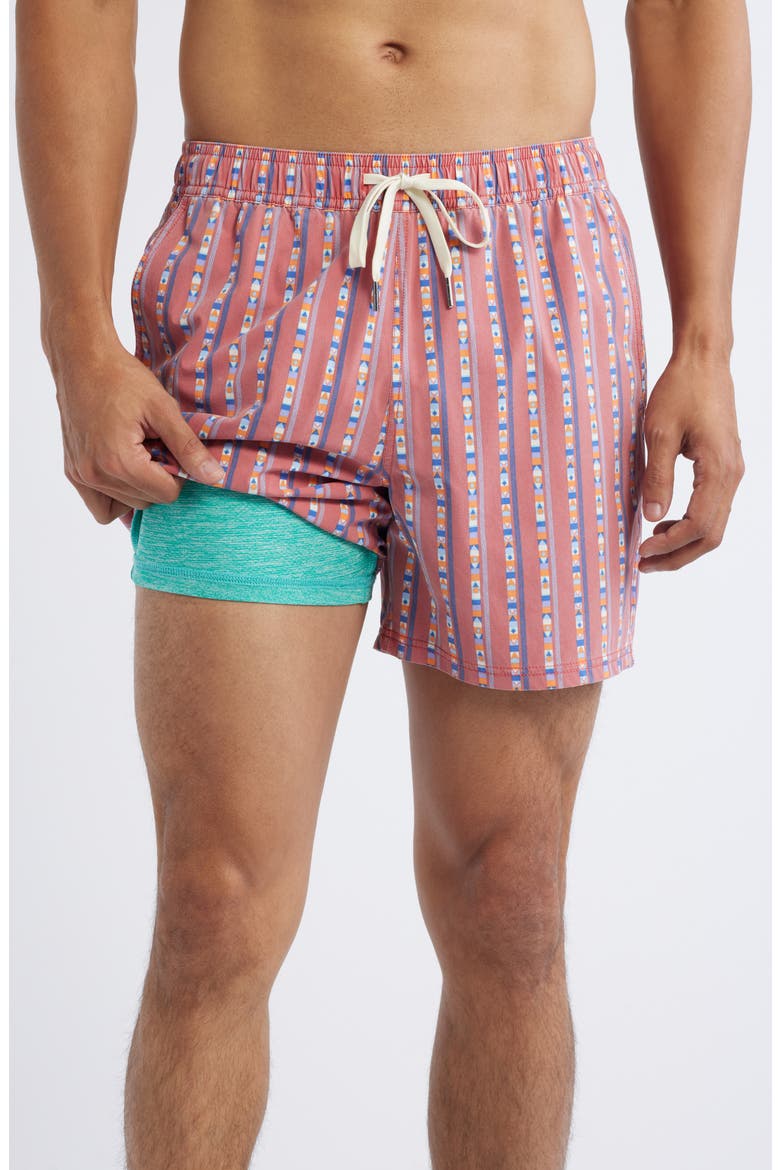 Bungalow Swim Trunks, Main, color, RED SAILING STRIPE