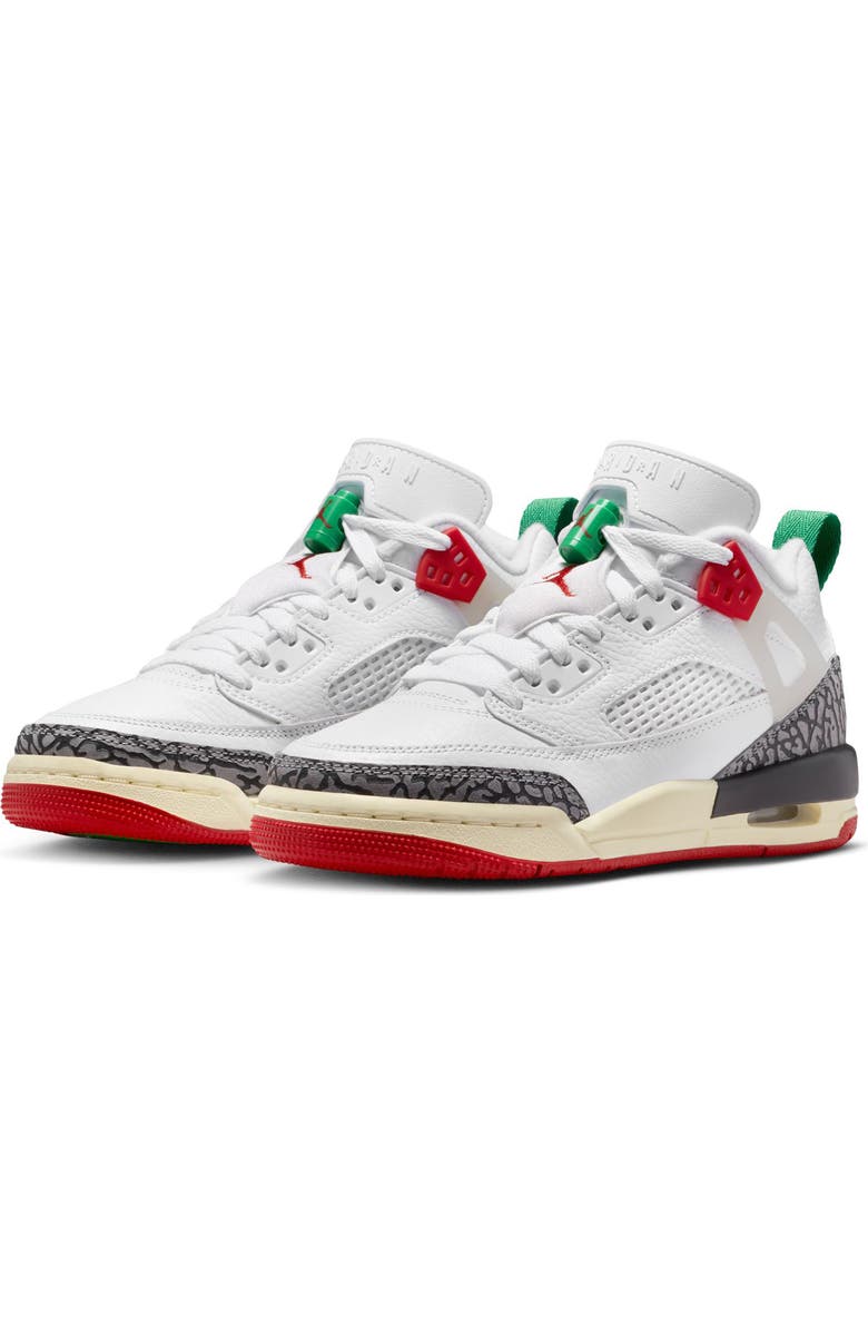Jordan Kids' Spizike Low Sneaker, Main, color, White/ Red/ Coconut Milk