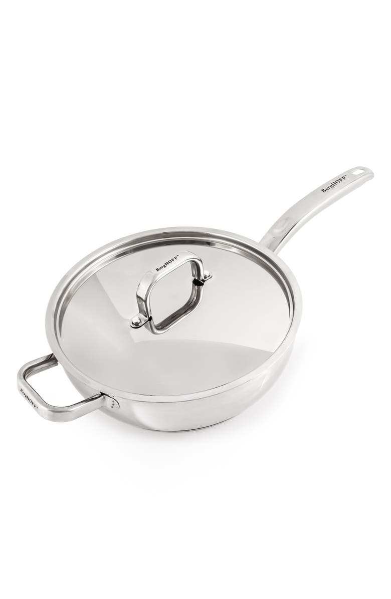 BergHOFF Belly 9.5" Deep Skillet with Lid, Alternate, color, Silver
