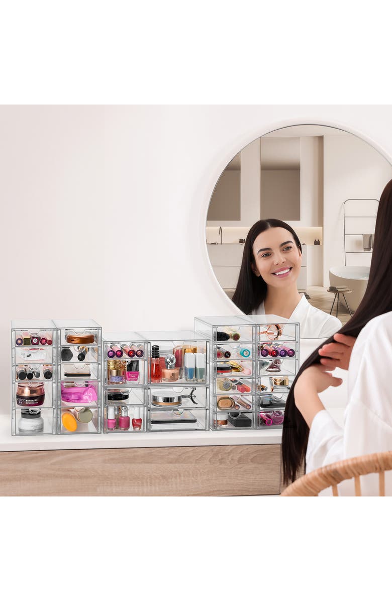 SORBUS 7-Drawer Acrylic Organizer, Alternate, color, Clear