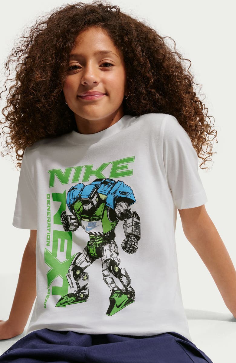 Nike Kids' Next Gear Cotton Graphic T-Shirt, Alternate, color, White