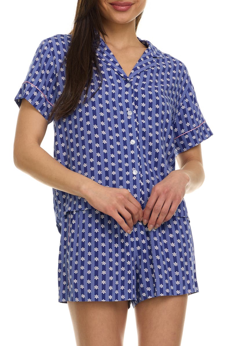 Flora By Flora Nikrooz Joselyn Short Pajamas, Alternate, color, Navy