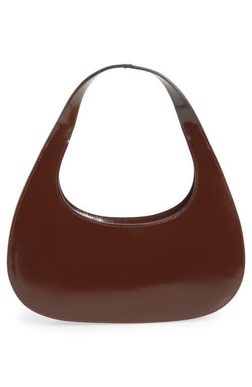 Coperni Swipe Baguette Leather Bag In Brown