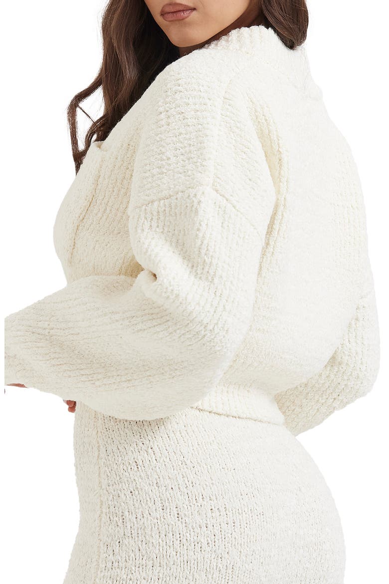 Salilah Chenille Bomber Cardigan, Alternate, color, CREAM