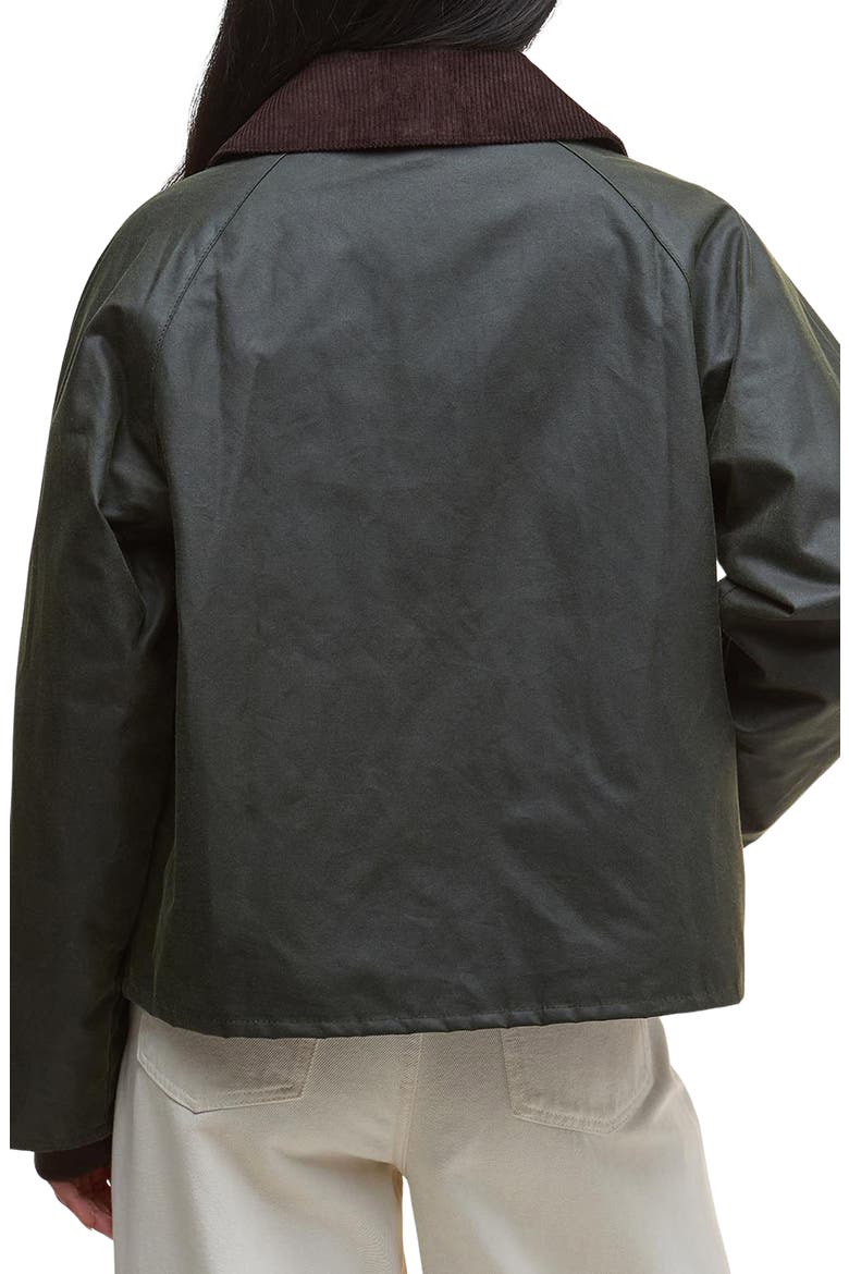 Arlene Water Repellent Waxed Jacket, Alternate, color, FERN/ ANCIENT TARTAN