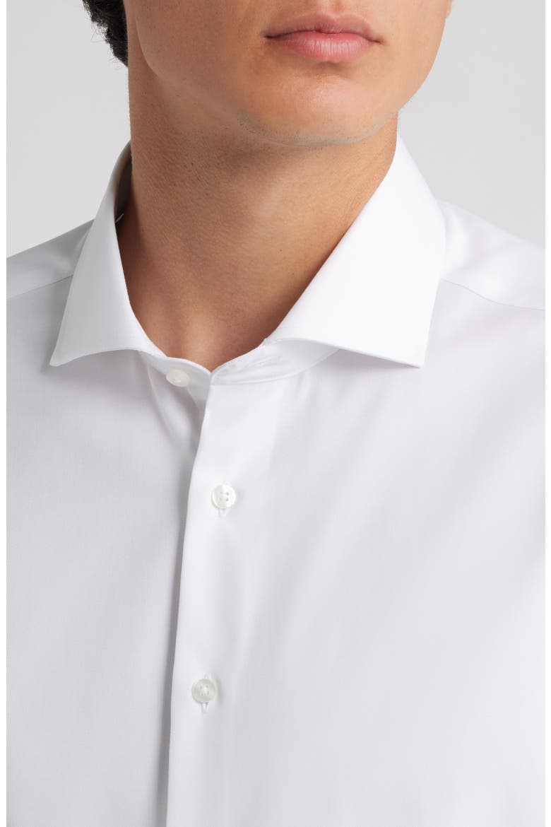 Cover Modern Fit Non-Iron French Cuff Cotton Dress Shirt, Alternate, color, WHITE