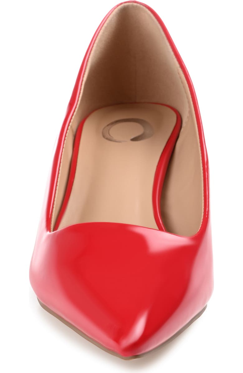 Journee Collection Celica Pump - Wide Width, Alternate, color, Patent/ Red