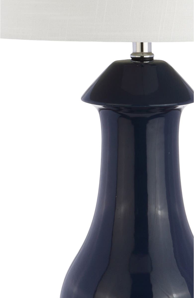 JONATHAN Y Liberty 31" Ceramic/Crystal LED Table Lamp, Navy/Clear, Alternate, color, Navy/Clear