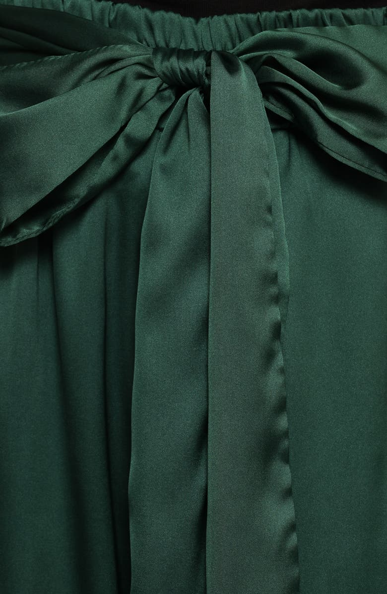 Petal & Pup Alie Satin Wide Leg Pants, Alternate, color, Emerald