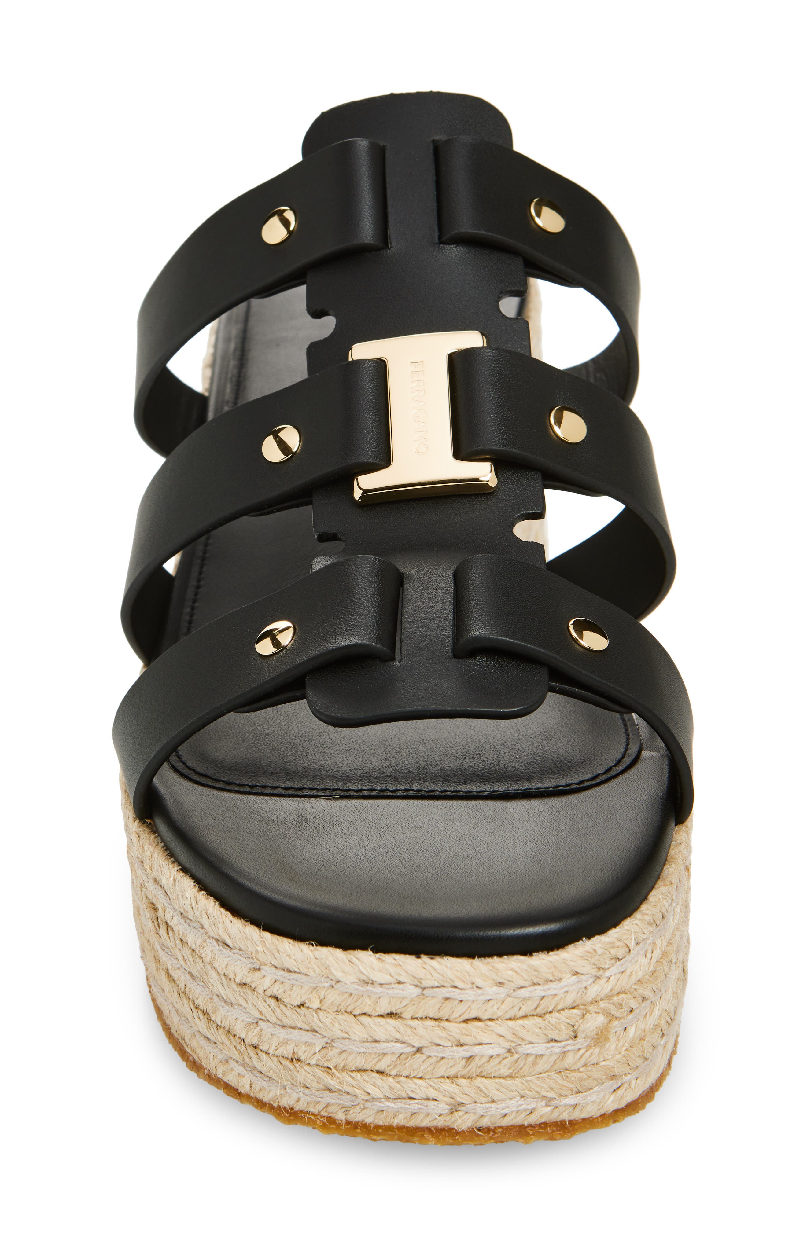 FERRAGAMO Milica Espadrille Platform Slide Sandal, Alternate, color, 