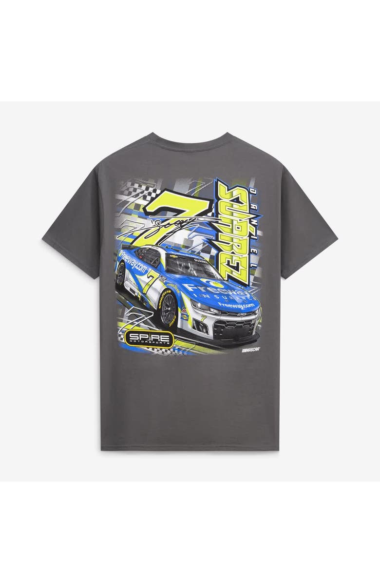 Spire Motorsports Men's Spire Motorsports Charcoal Daniel Suarez #7 Freeway Insurance T-Shirt, Alternate, color, Charcoal