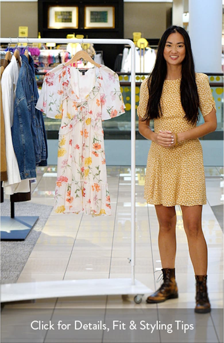 Floral Chiffon Minidress, sales video thumbnail