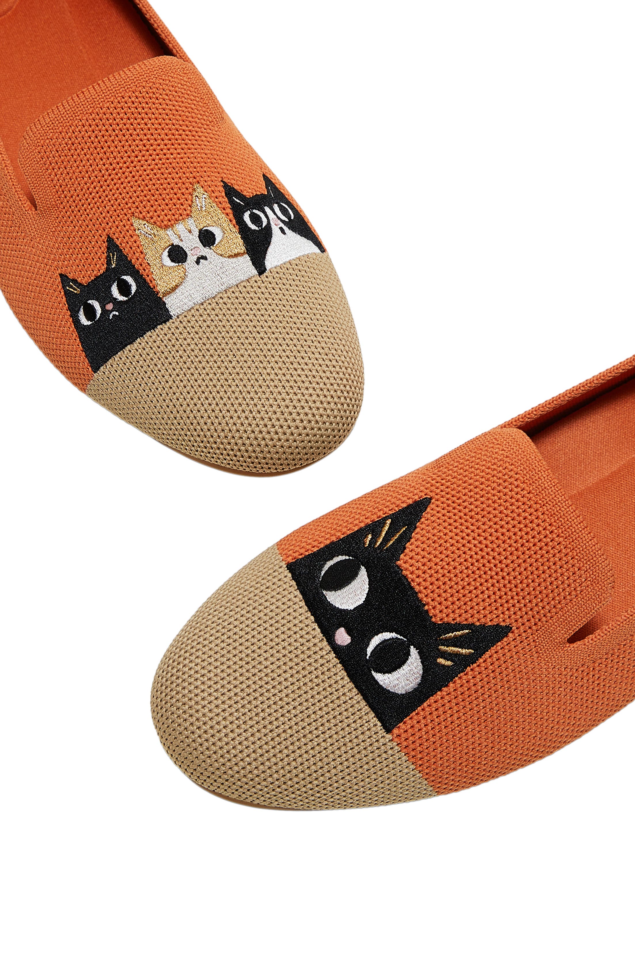 Audrey Round-Toe Embroidered Loafers, Alternate, color, APRICOT/NUDE - RURAL CAT