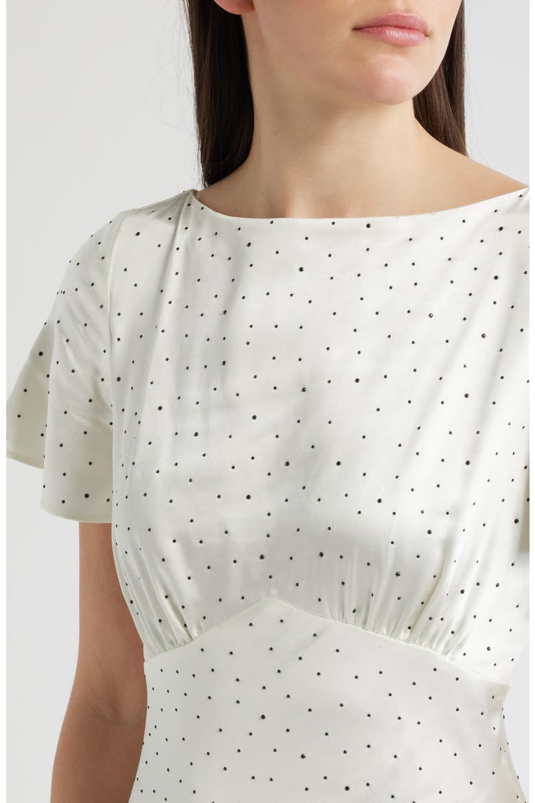 Anastasia Dot Midi Dress, Alternate, color, IVORY