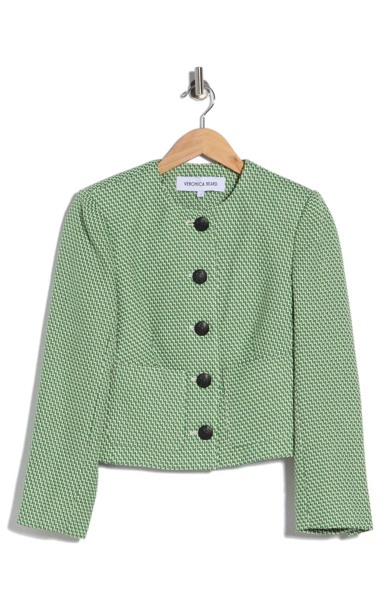 Veronica Beard Nathan Jacket, Main, color, Lemongrass/Dove