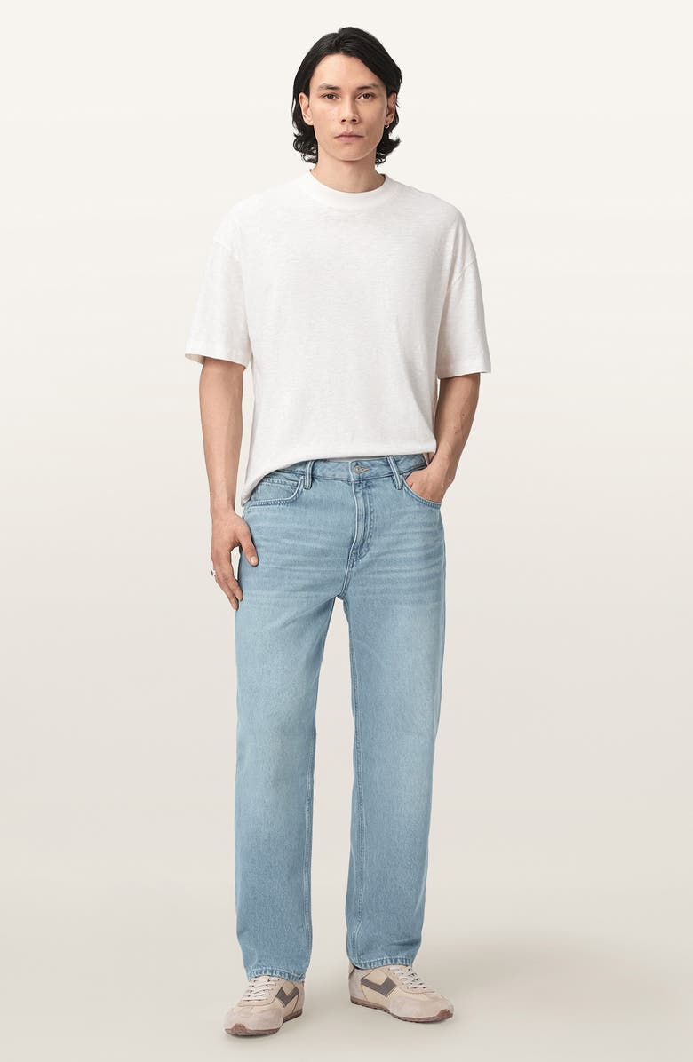 AllSaints Reid Cloud Straignt Leg Jeans, Alternate, color, Ice Indigo