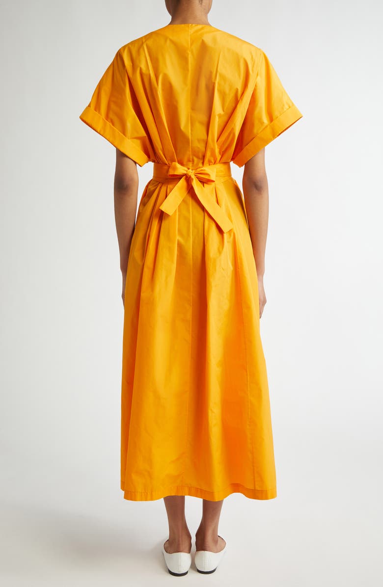 Lela Rose Dolman Sleeve V-Neck Belted A-Line Dress, Alternate, color, 