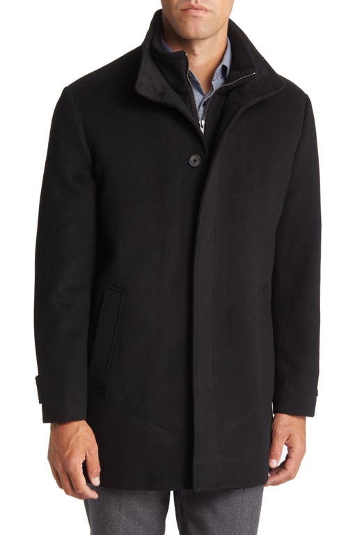 Nordstrom Hudson Bib Insert Wool Car Coat In Black