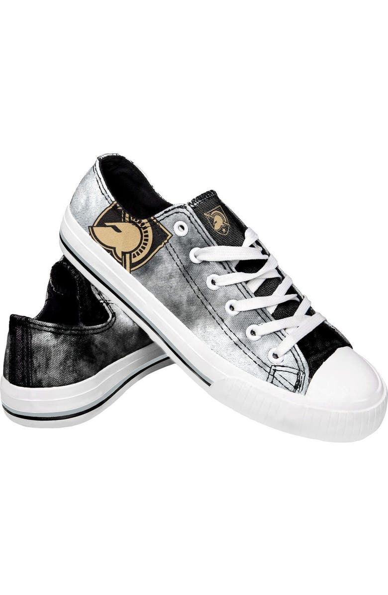 FOCO Women's FOCO Army Black Knights Big Logo Tie-Dye Canvas Sneakers, Main, color,