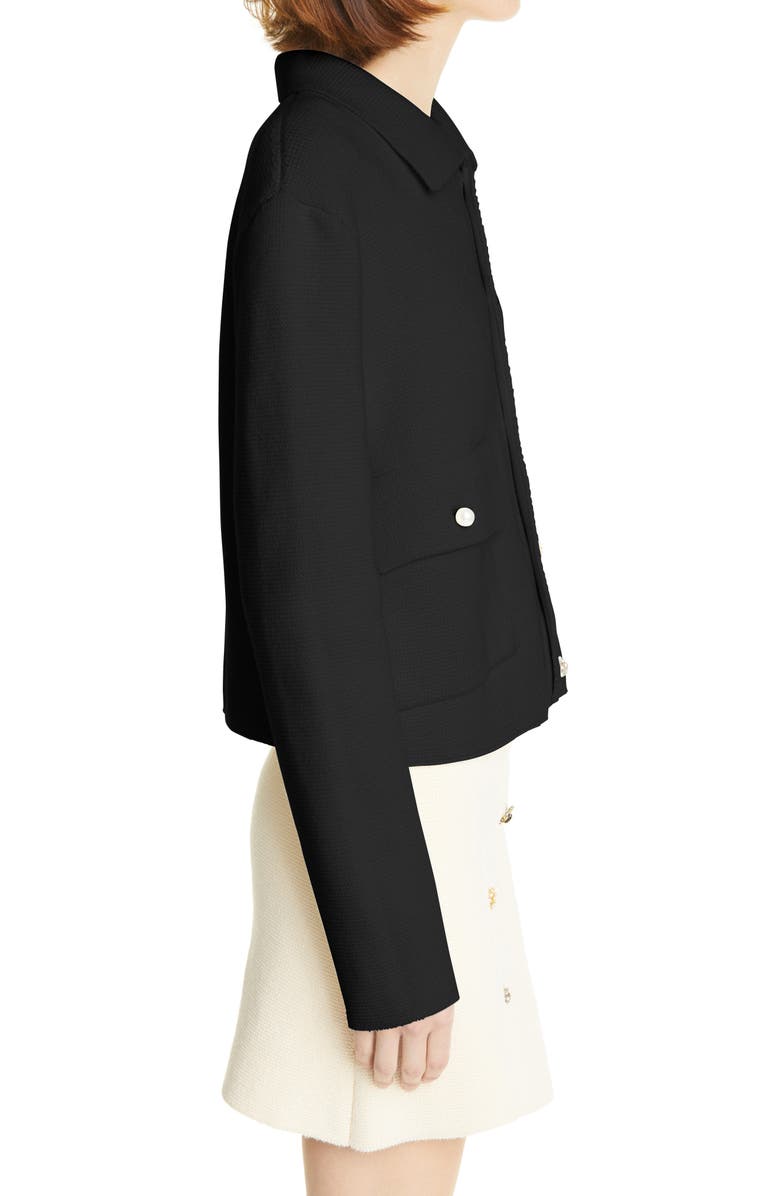 Adam Lippes Crystal Button Knit Work Jacket, Alternate, color,