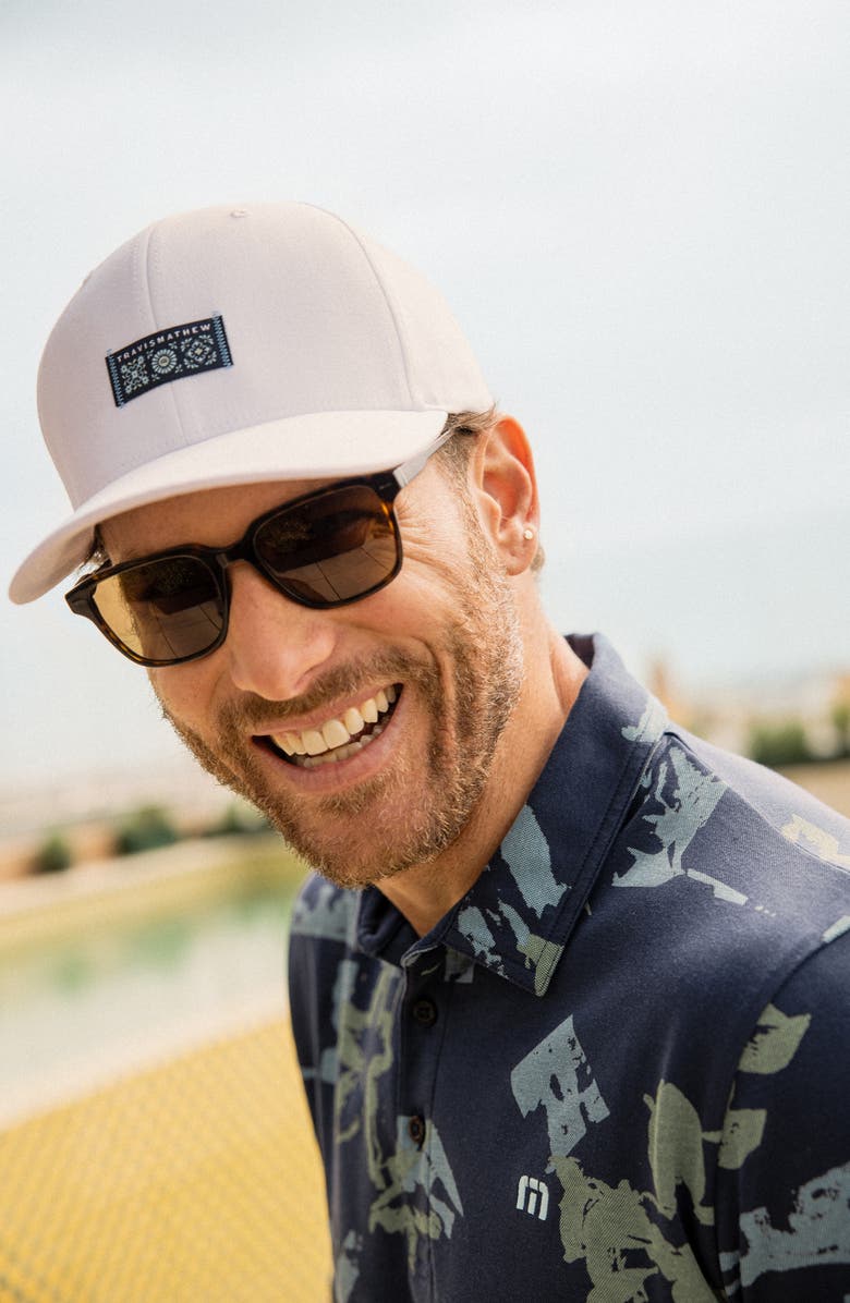 TravisMathew Museum Day Snapback Hat, Alternate, color, White