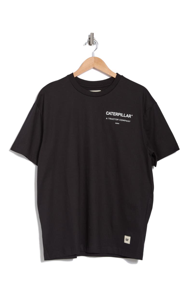 CAT WWR Tractor Company Cotton Graphic T-Shirt, Alternate, color, Pitch Black