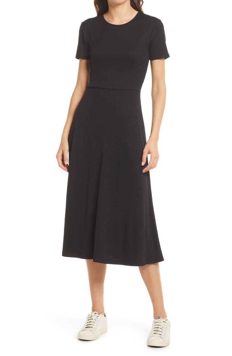 Treasure & Bond Ribbed Midi Dress, Main, color, 