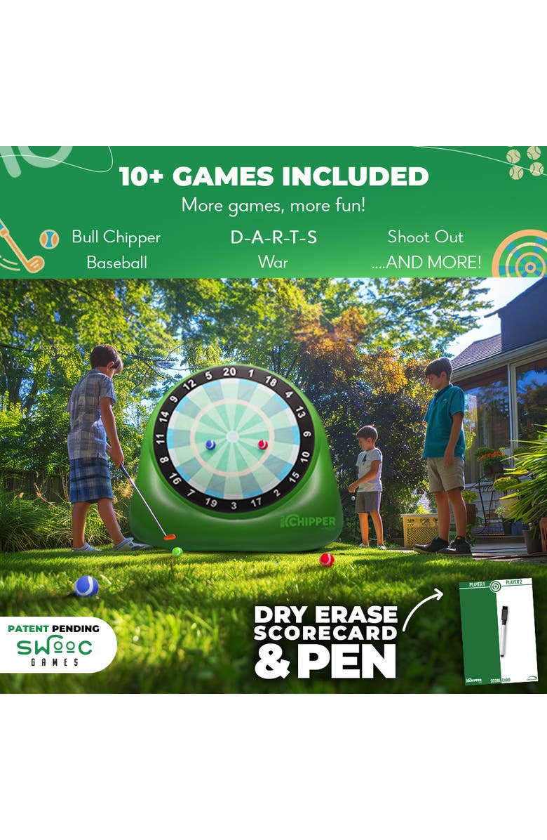 Swooc Games Bull Chipper | Giant Golf Darts, Alternate, color, Green