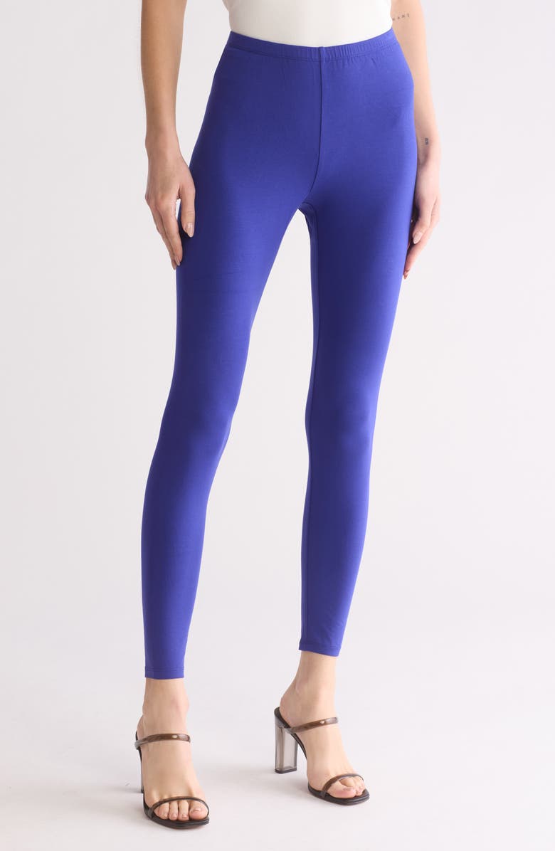 Eileen Fisher Tencel<sup>®</sup> Lyocell Ankle Length Leggings, Main, color, Blue Violet