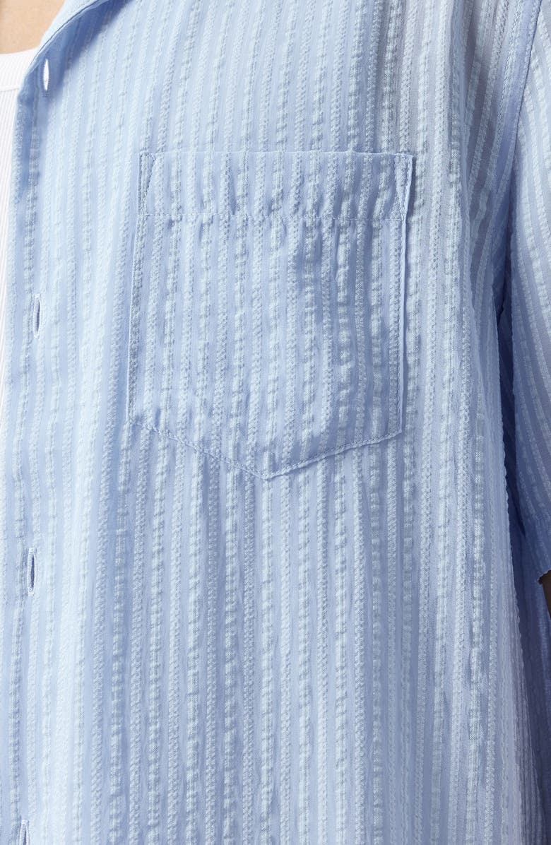 AllSaints Perry Button-Up Camp Shirt, Alternate, color, Kentucky Blue