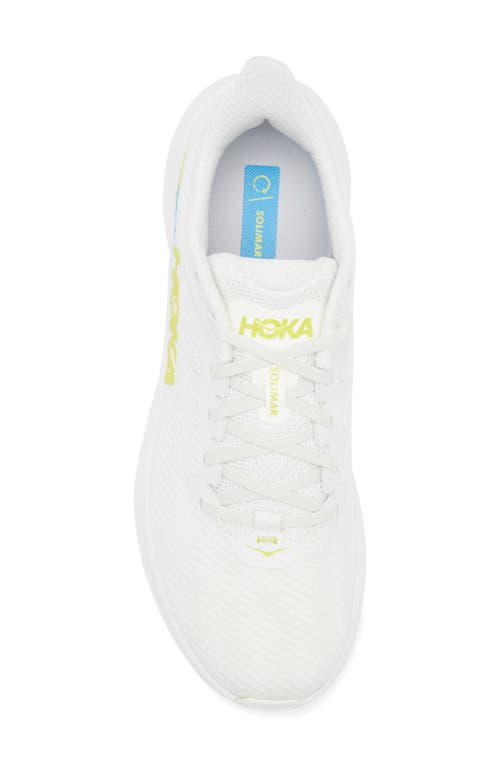 Hoka Solimar Running Shoe In Blanc De Blanc/diva Blue