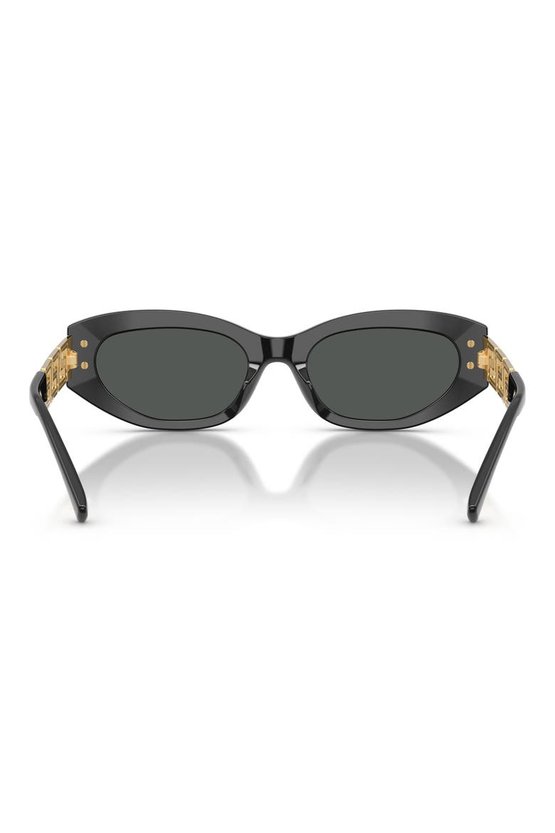 54mm Cat Eye Sunglasses, Alternate, color, BLACK / DARK GREY