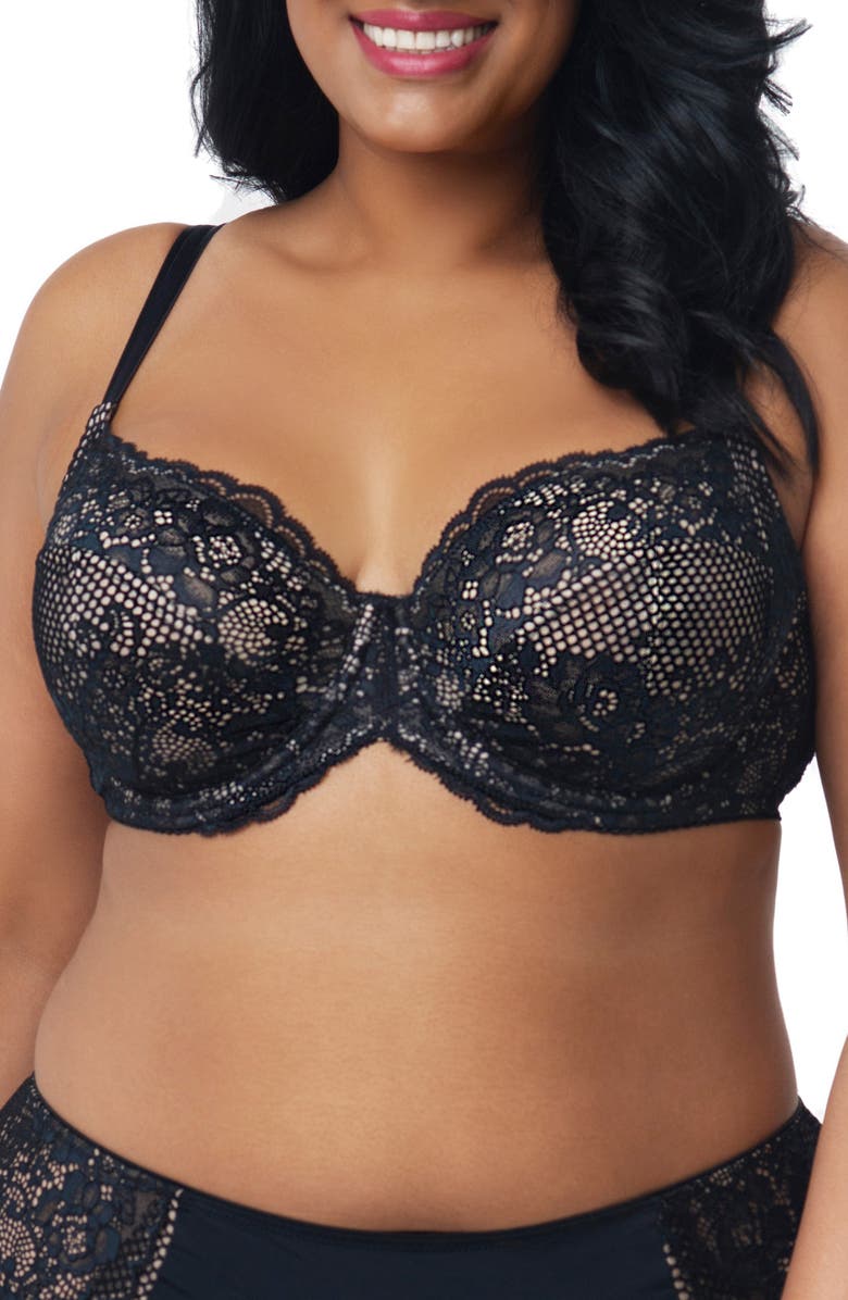 Curvy Couture Beautiful Bliss Lace Underwire Bra, Main, color, 