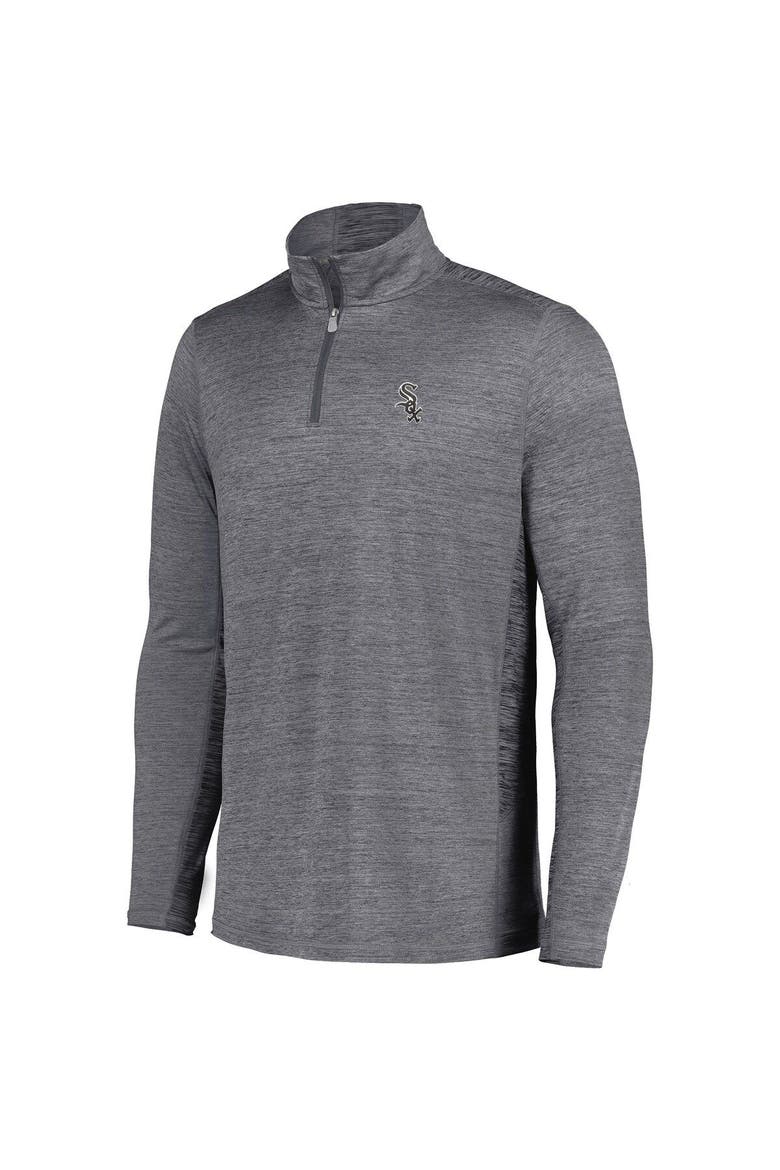 Men's Tommy Bahama Charcoal Chicago White Sox Delray IslandZone Half-Zip Top, Alternate, color, Charcoal
