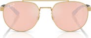 Ray-Ban 56mm Polarized Irregular Sunglasses